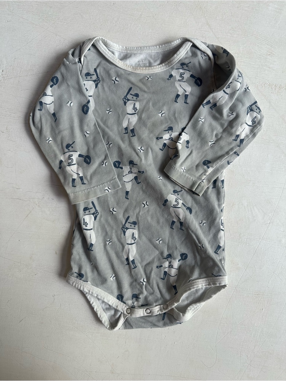 Winter Water Factory Baseball Player Long Sleeve Bodysuit
